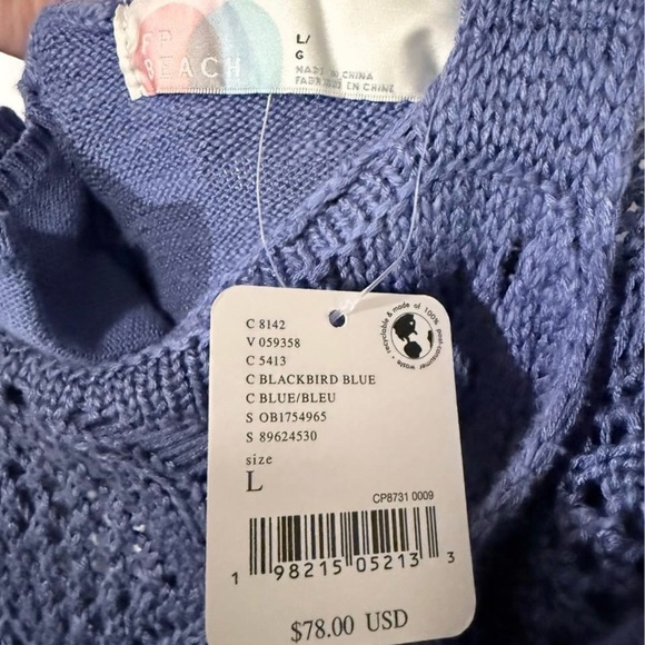 Free People Beach Irina Low-Back Crochet Romper NWT size Large - Picture 2 of 7